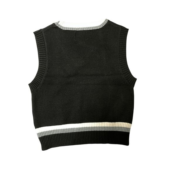 Urban Outfitters BDG Ronnie Cropped Black Knit Vest Medium - Picture 3 of 11